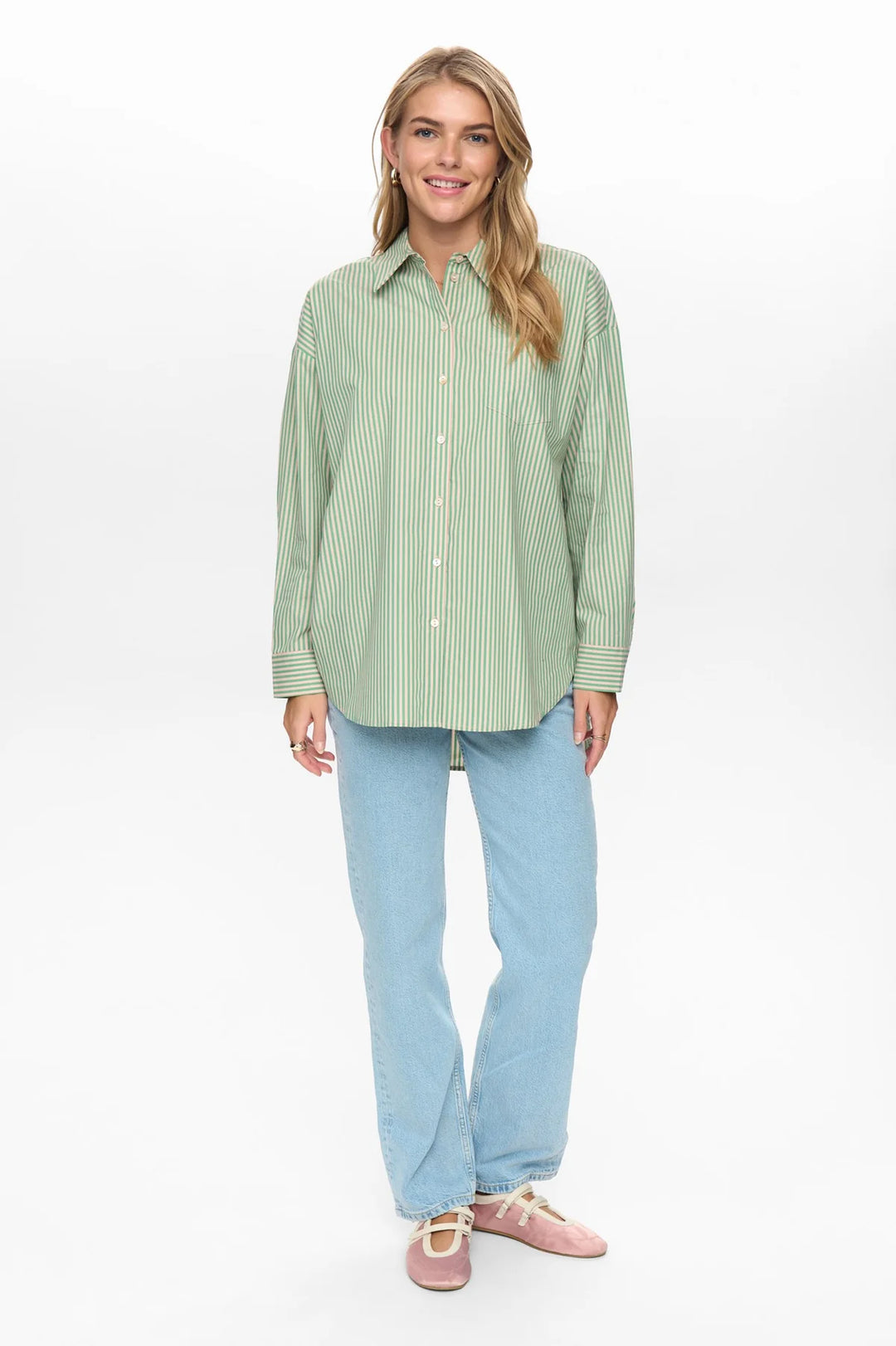 Numph Nuhailey Shirt W/O Stones Mix Vibrant Green