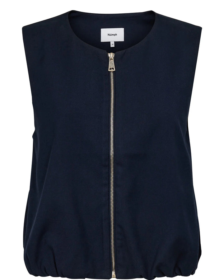 Numph Nujulia Vest Sleeveless Jacket Dark Sapphire