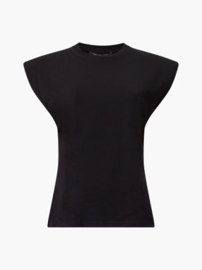 French Connection Rallie Shoulder Pad Tank | Black