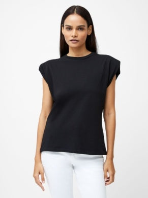 French Connection Rallie Shoulder Pad Tank | Black