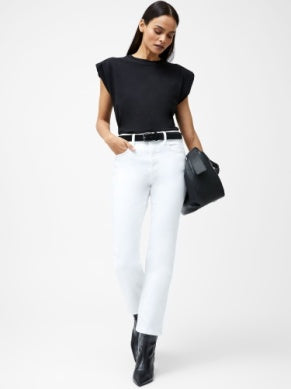 French Connection Rallie Shoulder Pad Tank | Black