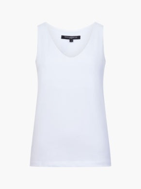 French Connection Cotton Organic Tank | Linen White