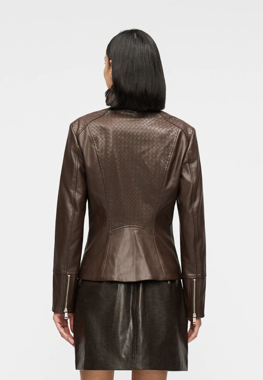 Guess Claudine Chocolate Biker Jacket
