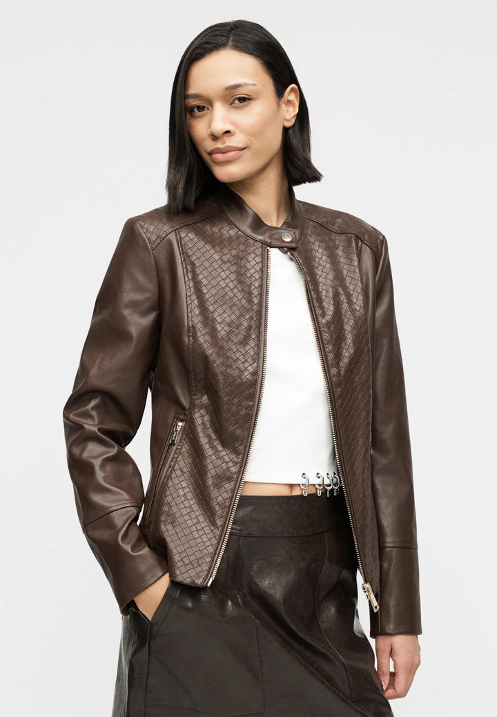 Guess Claudine Chocolate Biker Jacket