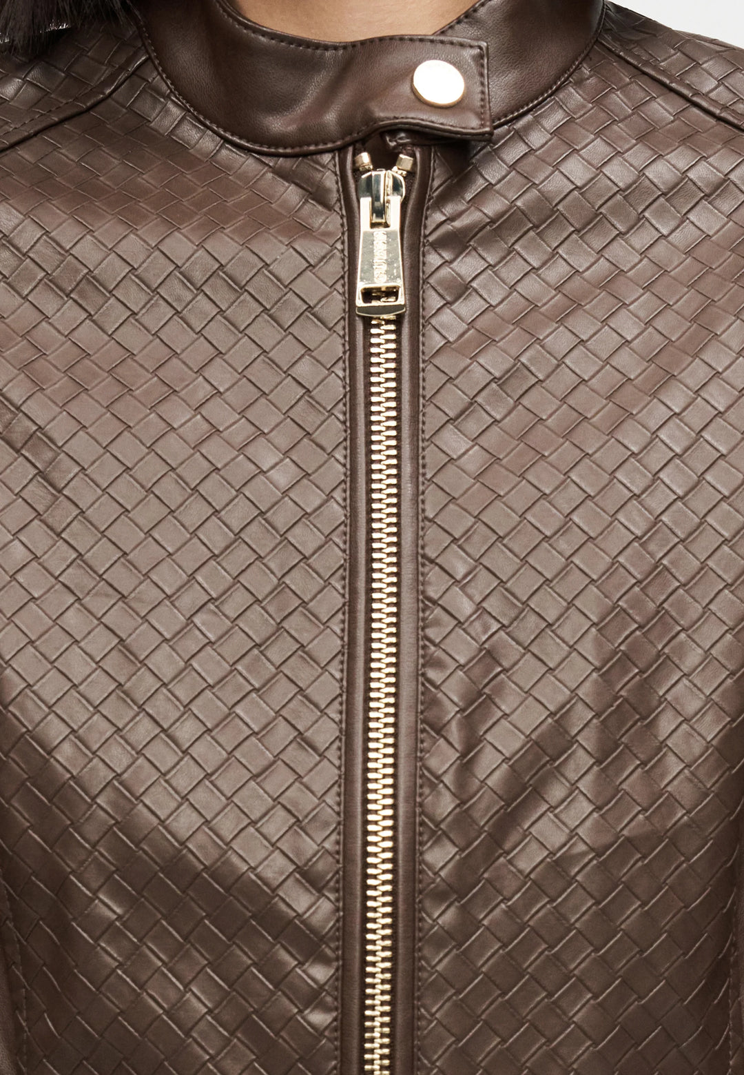 Guess Claudine Chocolate Biker Jacket