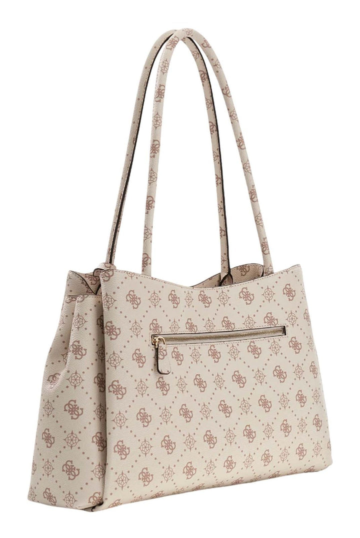 Guess Carrie Carryall Logo Bag Vanilla Logo