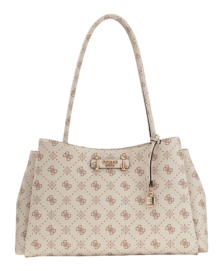 Guess Carrie Carryall Logo Bag Vanilla Logo
