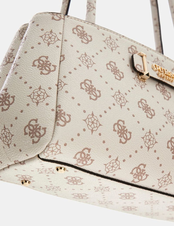 Guess Carrie Carryall Logo Bag Vanilla Logo