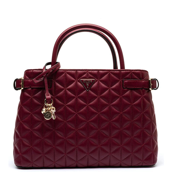 Guess Paisleigh Girlfriend Satchel Bag Burgundy