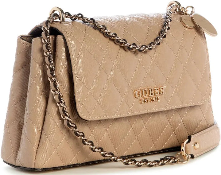 Guess Isemay Convertible Cross Body Bag Pale Mocha