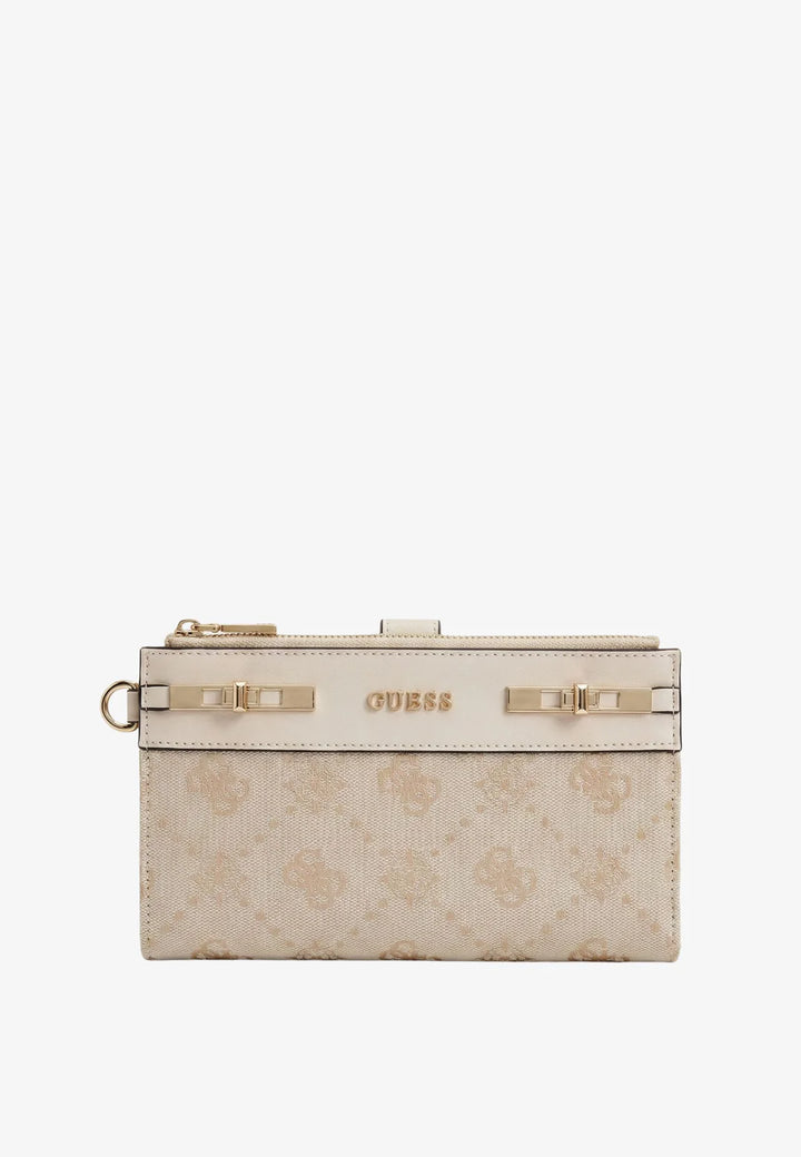 Guess Melinda Off White Logo Organiser Purse