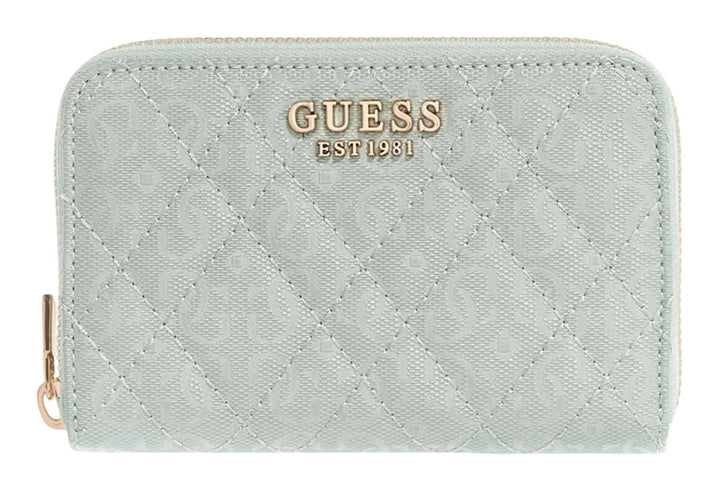 Guess Isemay Medium Light Sage Zip Around Purse