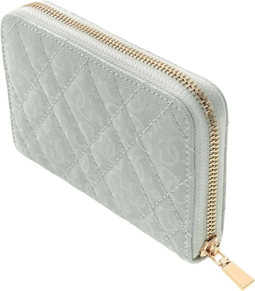 Guess Isemay Medium Light Sage Zip Around Purse