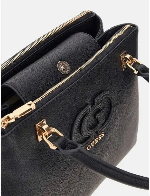 Guess Calebra Hobo Satchel Black Black