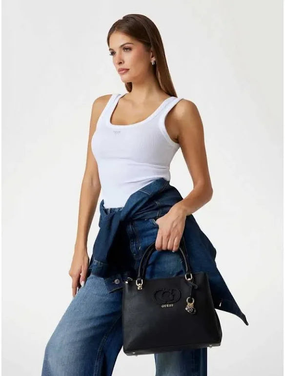 Guess Calebra Hobo Satchel Black Black