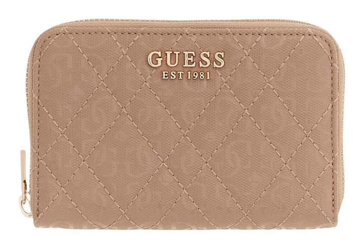 Guess Isemay Medium Pale Mocha Zip Around Purse
