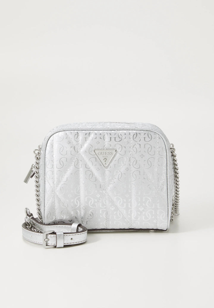 Guess Aldina Camera Crossybody Bag Silver