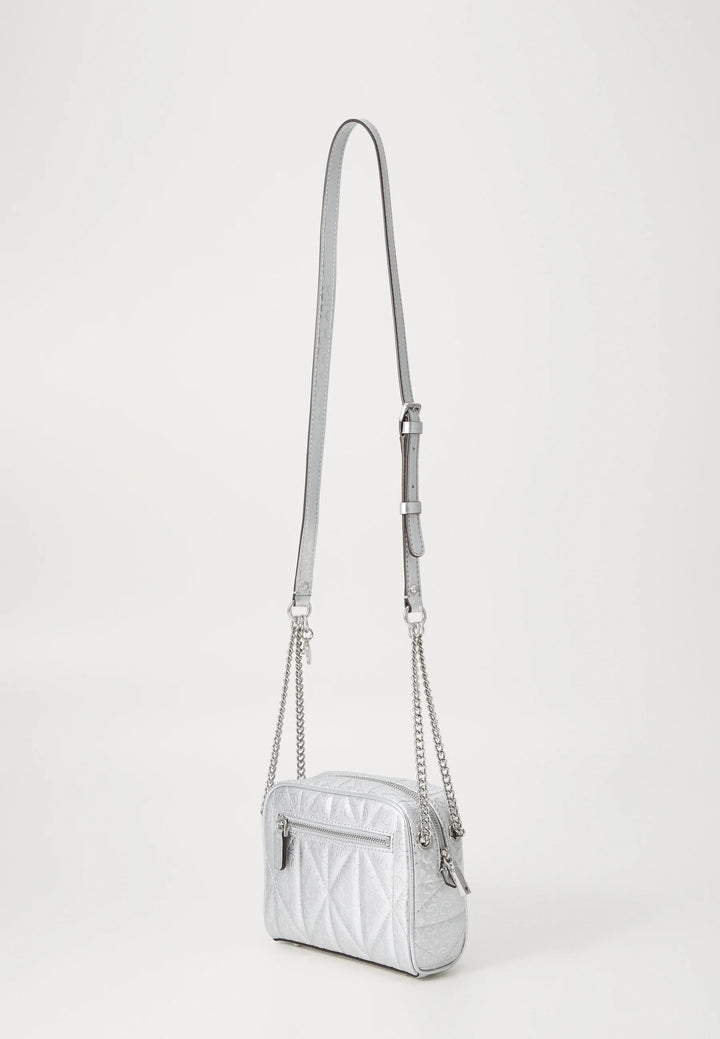 Guess Aldina Camera Crossybody Bag Silver