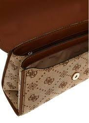 Guess Neda Convertiable Xbody Flap Bag Latte Logo