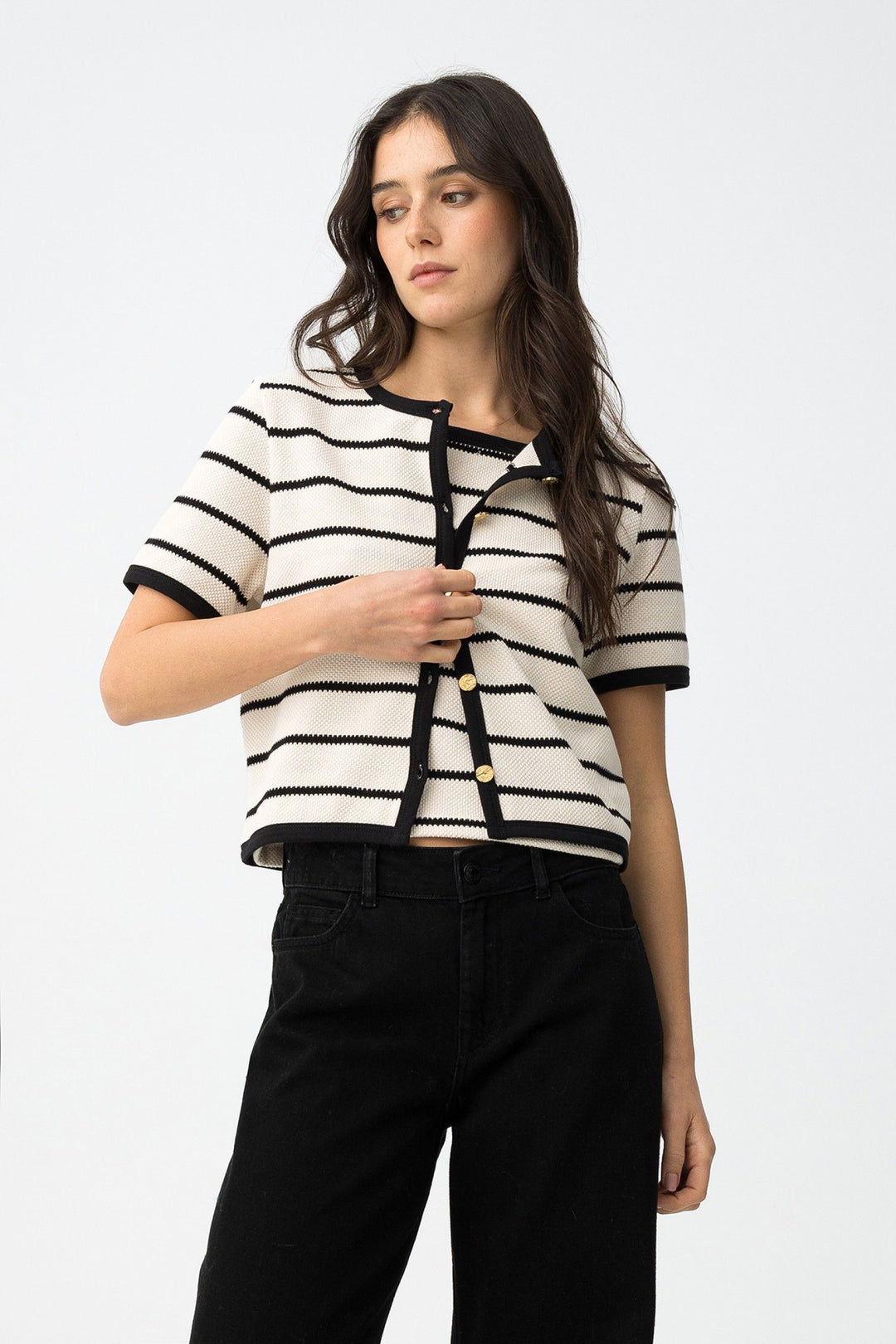 Tiffosi Harlow P Two Piece Set Black & Cream