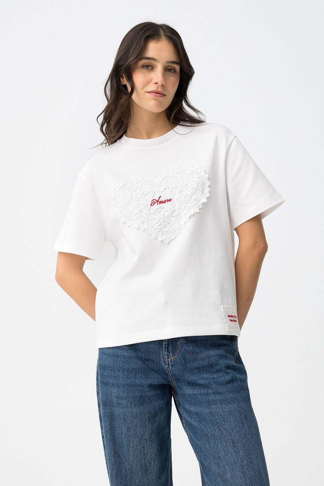 Tiffosi Aura Heart Love T-Shirt White