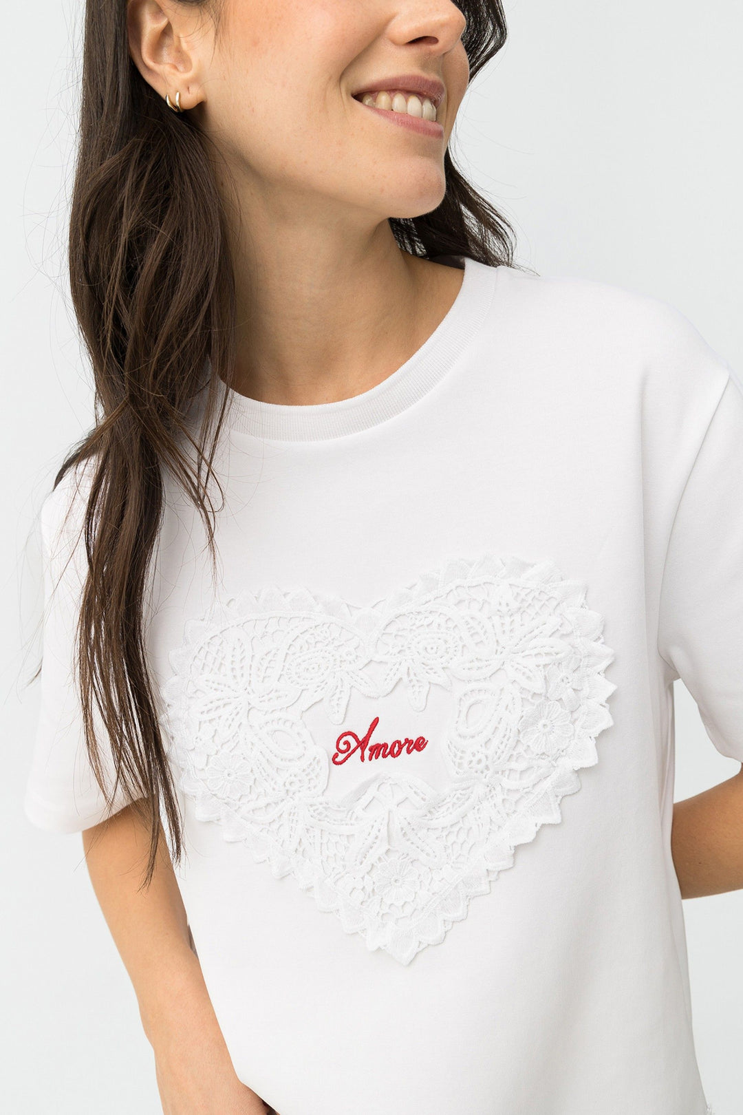 Tiffosi Aura Heart Love T-Shirt White
