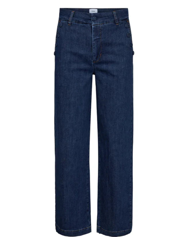 Numph Nuamber With Buttons Short Blue Denim 705204