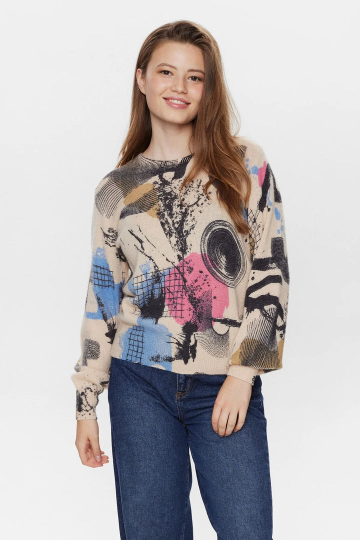 Numph Nuelima Pullover Grey Morn