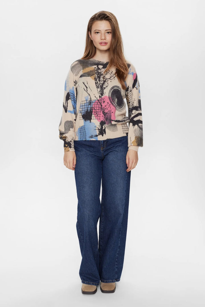 Numph Nuelima Pullover Grey Morn