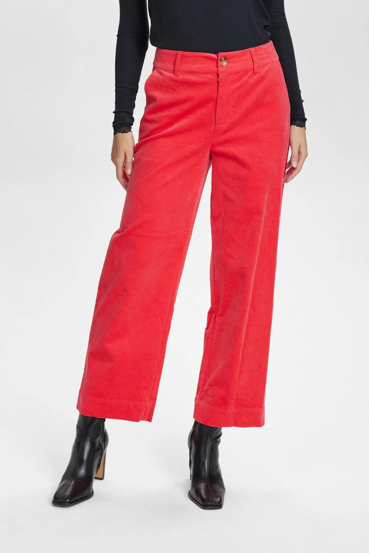 Numph Nudeanna Cord Trousers Geranium