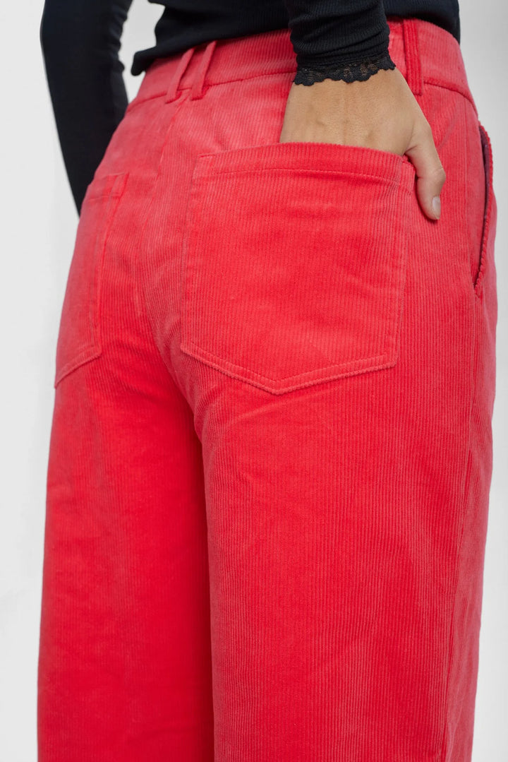 Numph Nudeanna Cord Trousers Geranium