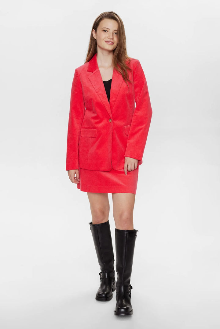 Numph Nudeanna Cord Blazer Geranium