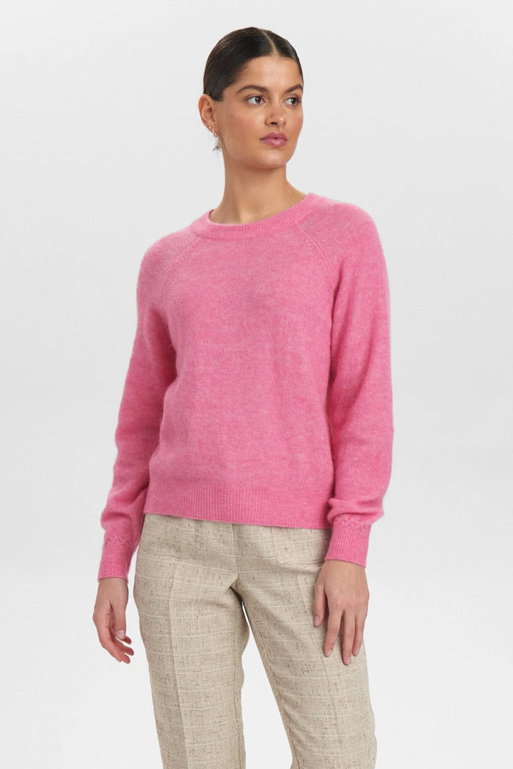 Numph Nuriette Pullover Pink Cosmos