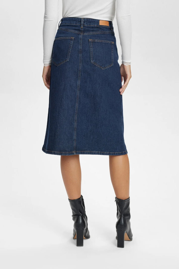 Numph Nulondon Skirt Dark Denim Blue