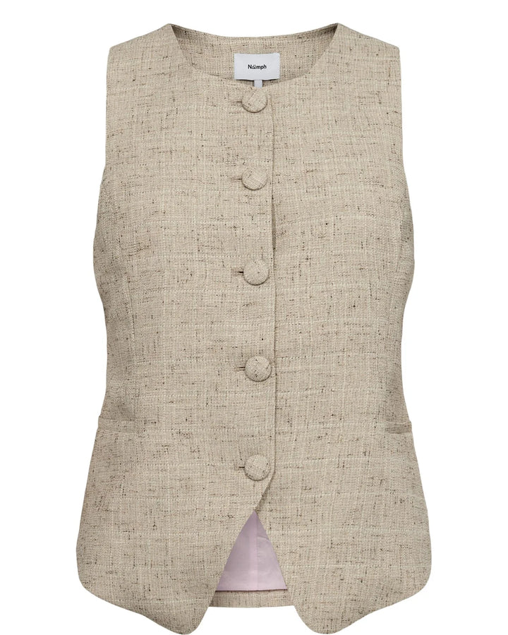 Numph Nuemery Vest Grey Morn