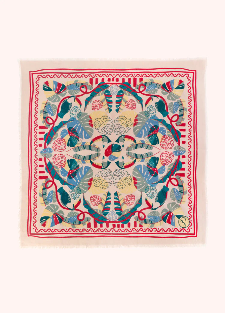Powder Cotton Bandana Scarf | Tropical Toucan