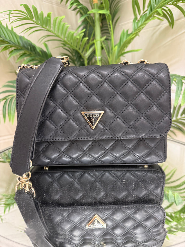 Guess Giully Convertible Crossbody Bag Black