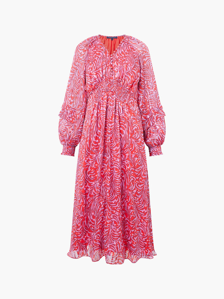 French Connection Amy Dress Scarlet Red Multi