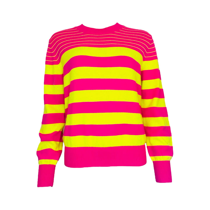 Twns New Orleans Neon Pink/Neon Yellow Long Sleeve Round Neck Jumper