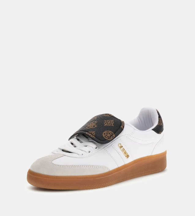 Guess Oleeza White 4G Logo Runner – Sitara Morgan Boutique