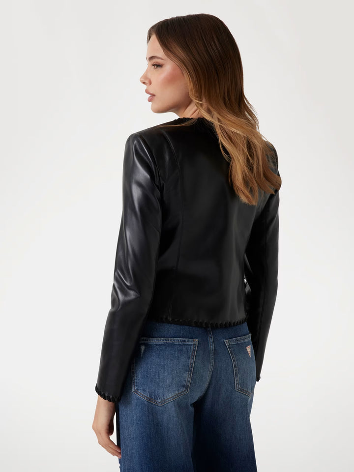 Guess Saffiano Faux Leather Jacket