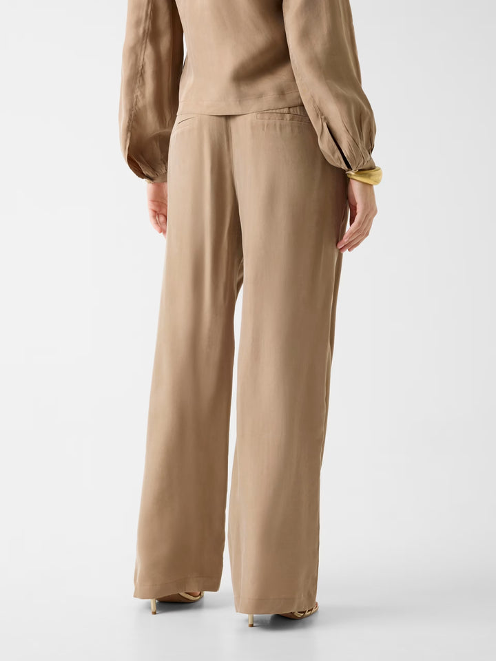 Guess Beige Twill Flare Leg Trouser