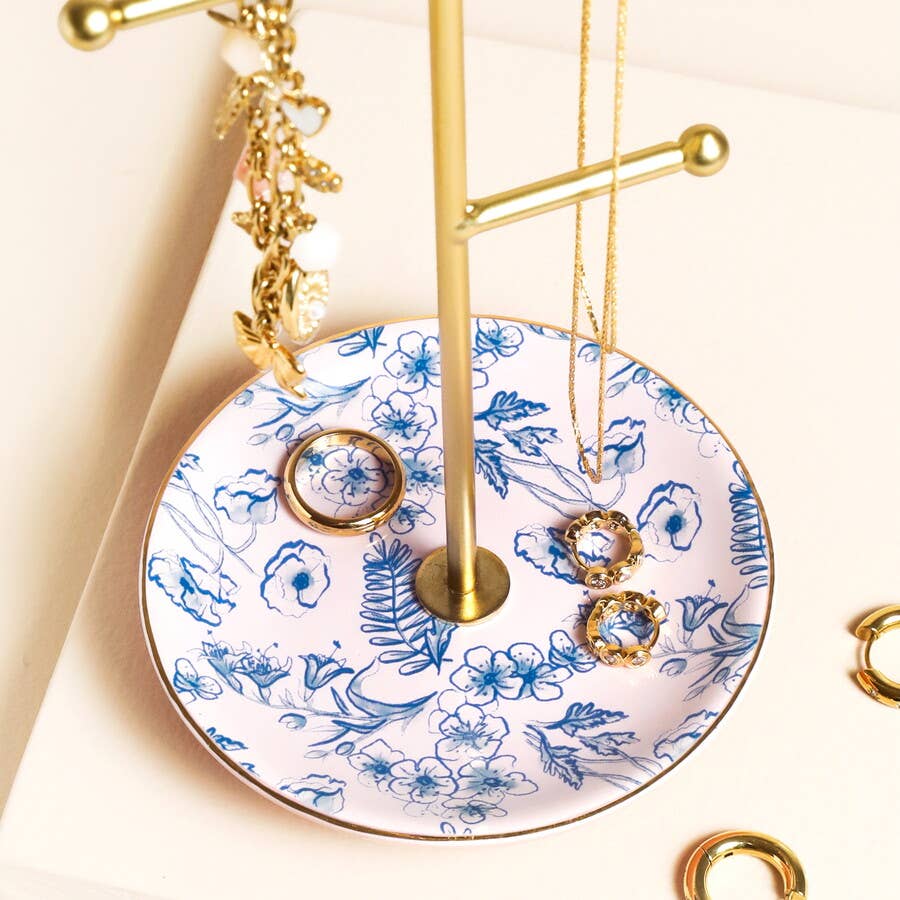 Blue Wildflower Jewellery Stand