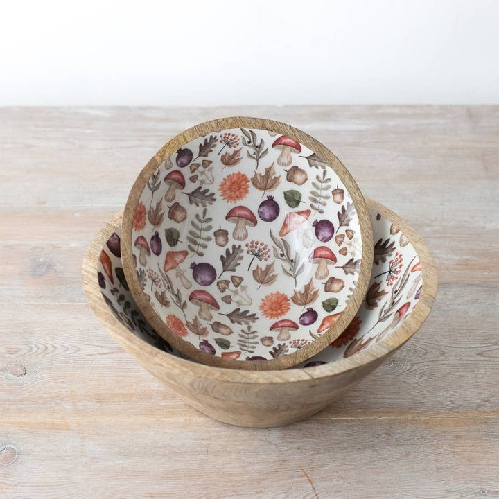 Autumnal Wooden Bowl, 17cm