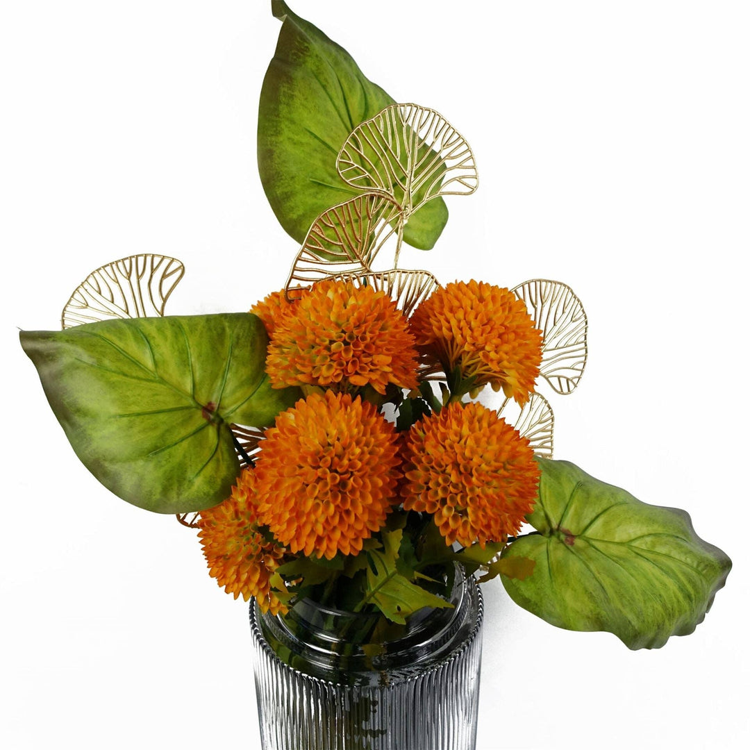 Golden Leaves Flower Arrangement Decoration 65cm
