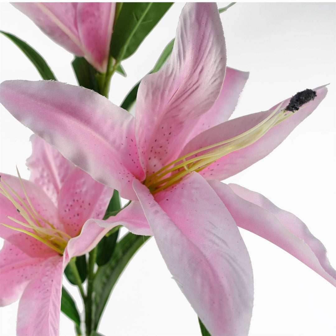 Artificial Flowers Large Pink Lily Stem 100cm