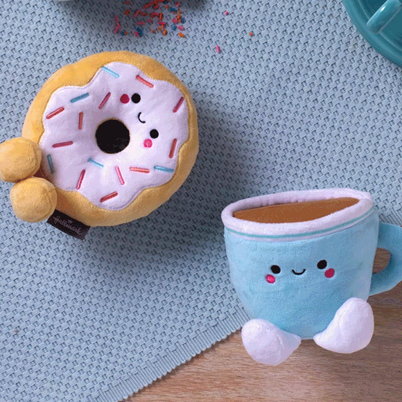 Better Together Doughnut &amp; Coffee Magnetic Soft Toy Pair