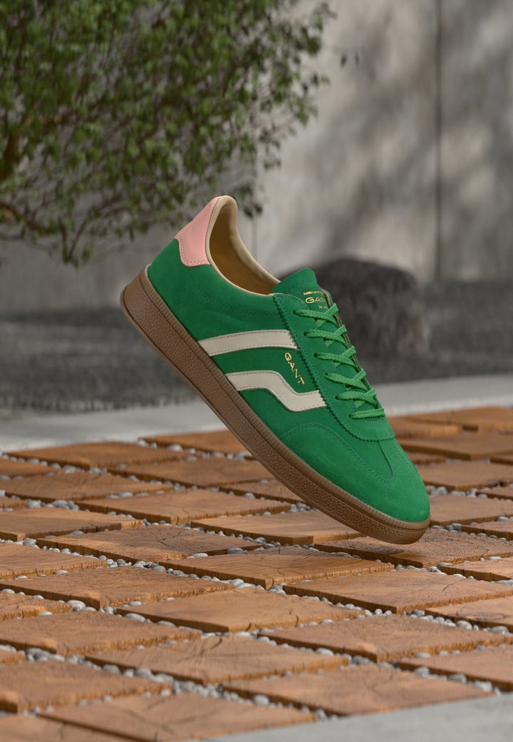 Gant Cuzima Green/Peach Cow Suede Leather Runner