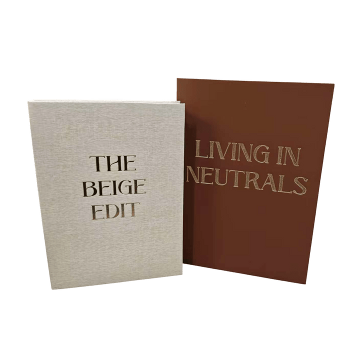 Aitla Cream &amp; Rust Decorative Book Boxes - Set of 2