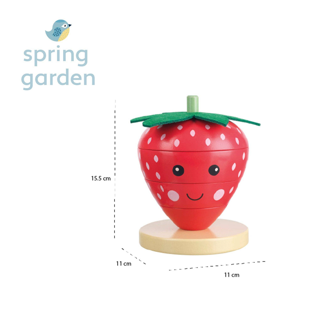 Strawberry Wooden Stacking Ring